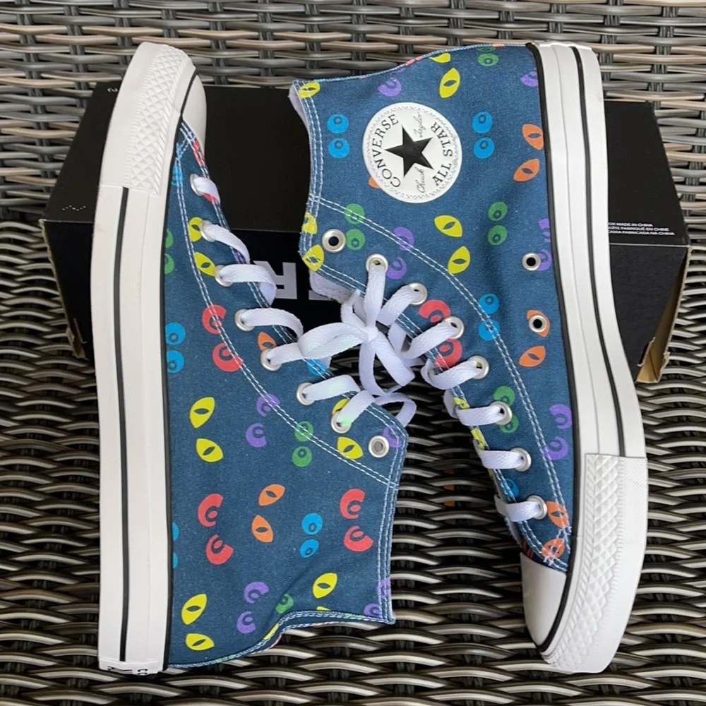 Converse Ctas Hi Spooky Eyes/White/Black MEN`S - Picture 12 of 16